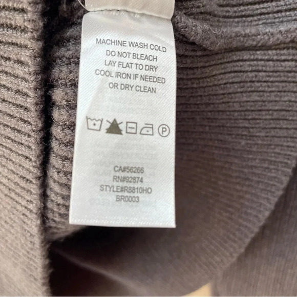 Splendid Women’s Crisscross Knit Long Sleeve Sweater Charcoal Gray Size Medium - Picture 7 of 8